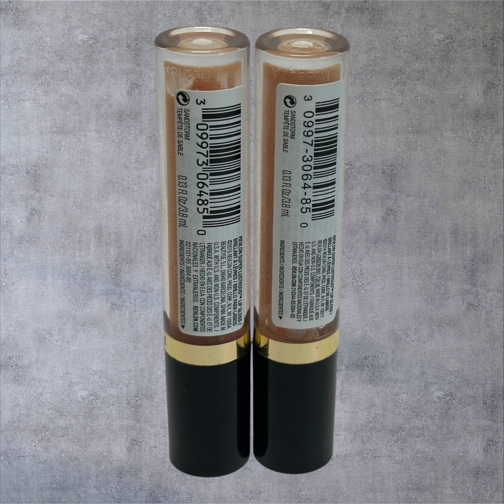 Revlon Super Lustrous Lip Gloss 255 Sandstorm Bronze Shimmer 2 Pack New - Picture 3 of 3